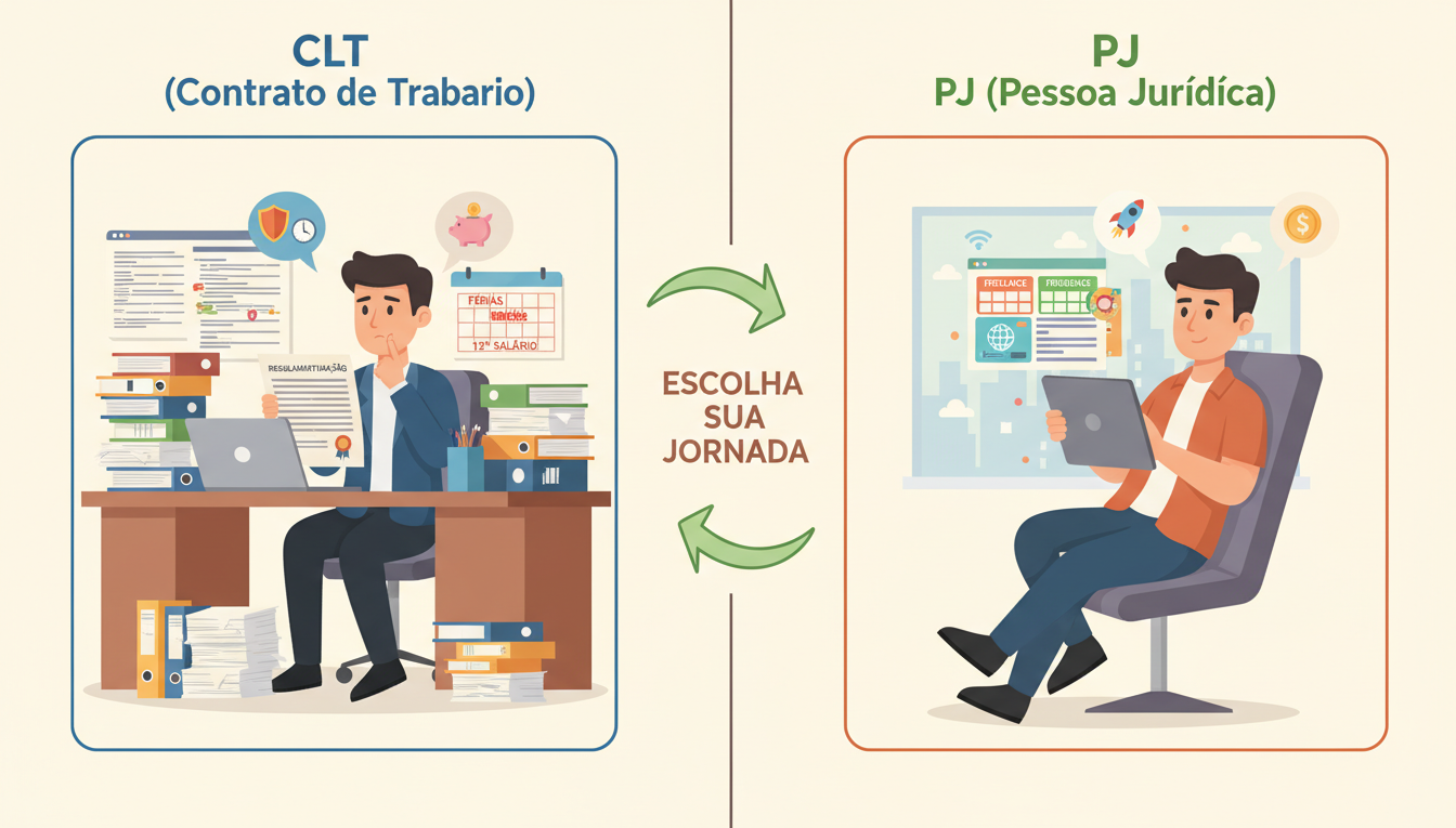 diferença entre CLT e PJ para iniciantes