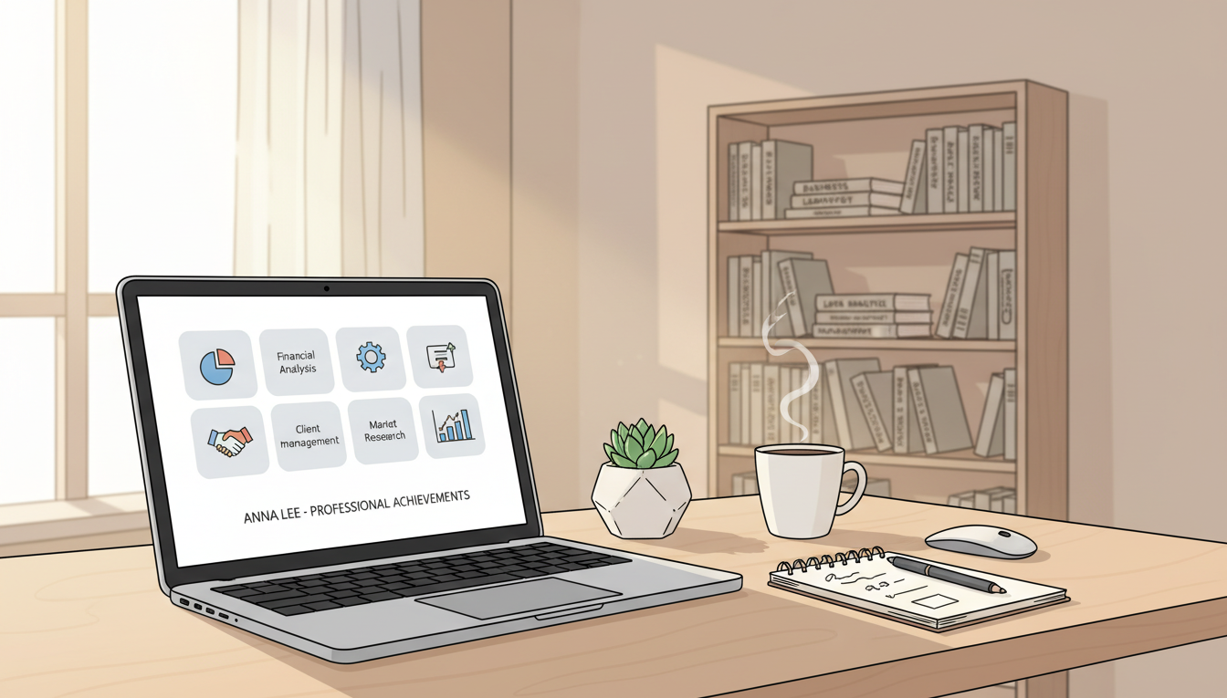 portfólio digital para profissionais não criativos